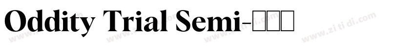 Oddity Trial Semi字体转换